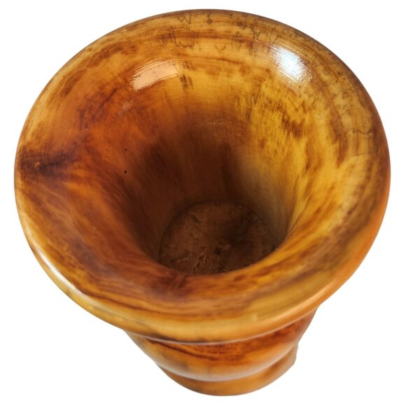 R.D. Brady Signed Burled Wooden Vase 9-1/2" H x 4-1/2" W (at base) - Picture 8 of 8